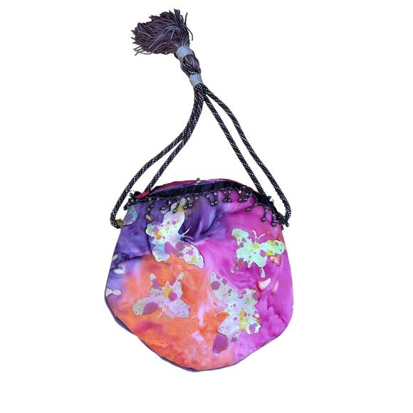 Dolores‎ Reiman Y2K Handmade Beaded Butterfly Purse | Boho Art Bag - Picture 1 of 8